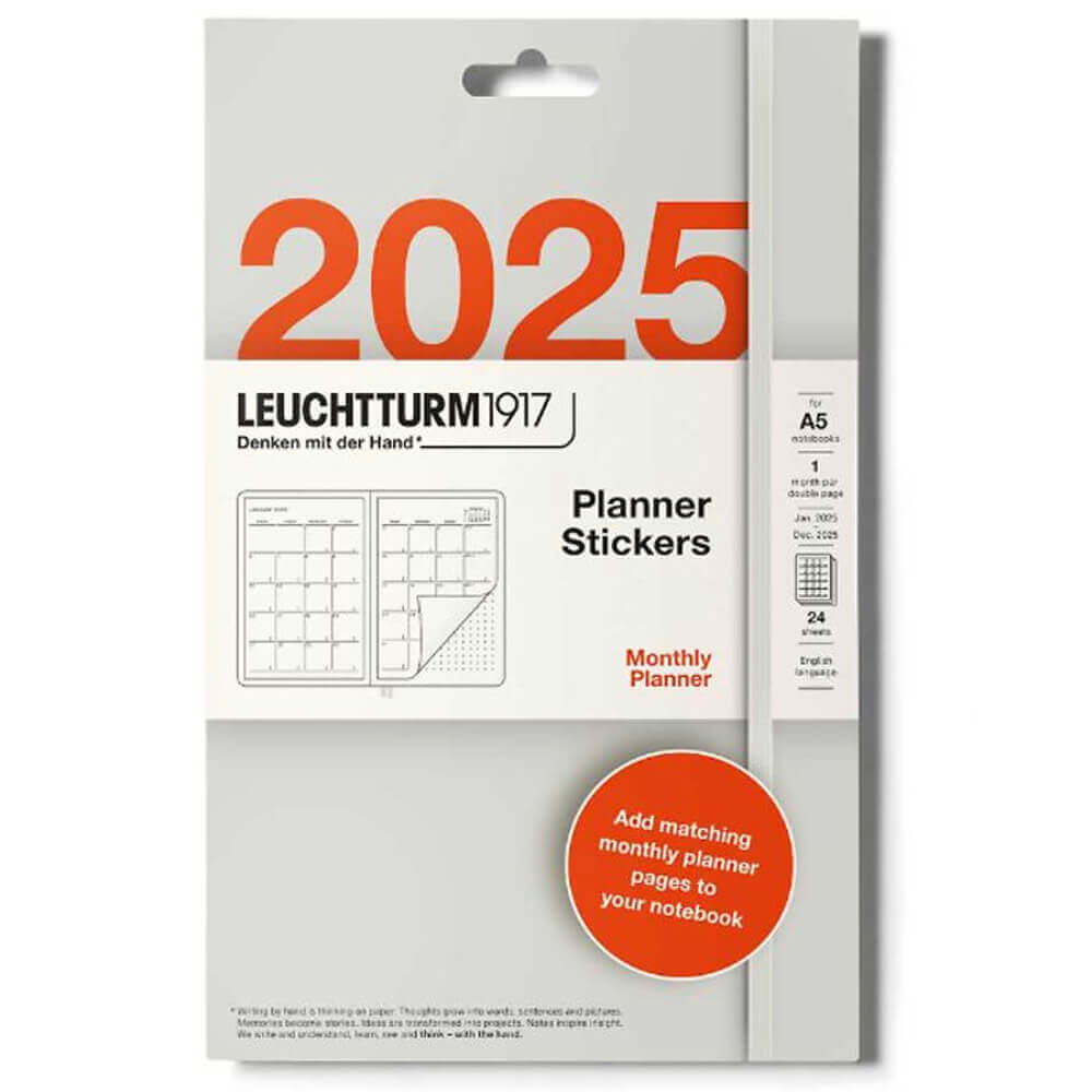 Leuchtturm1917 Planner Stickers 2025 Monthly Overview English